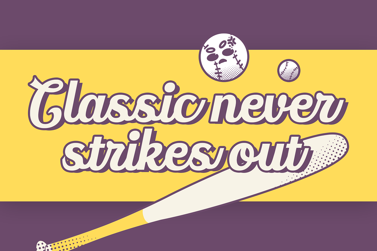 Rovelio – A Sporty Vintage Font, a Script Font by Tiptop Graphic (Photo 3 of 9)