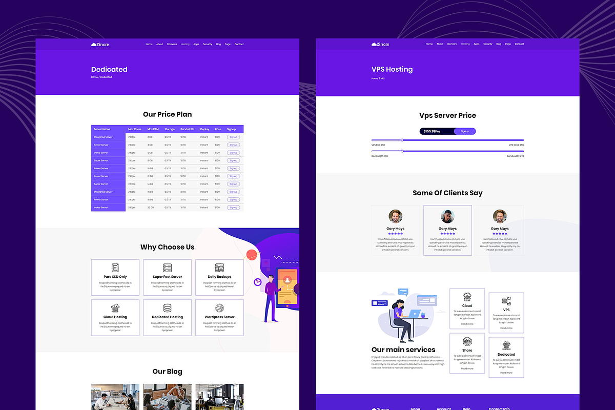 Zinger- Web Hosting HTML Template, a HTML Template by THESOFTKING (Photo 3 of 3)