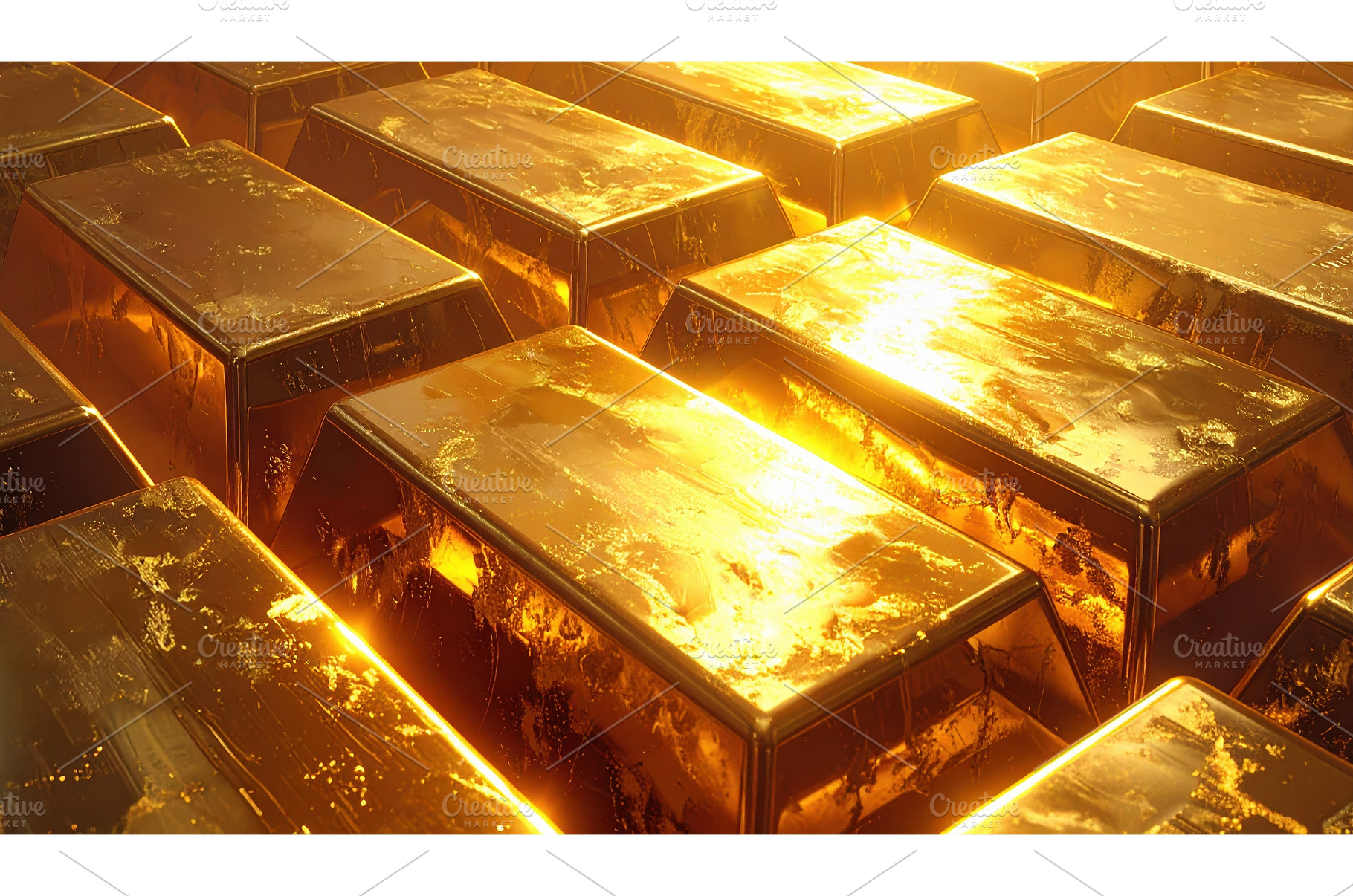 Shiny gold bars stacked symbolizing, a Business Photo by Igor Tichonow