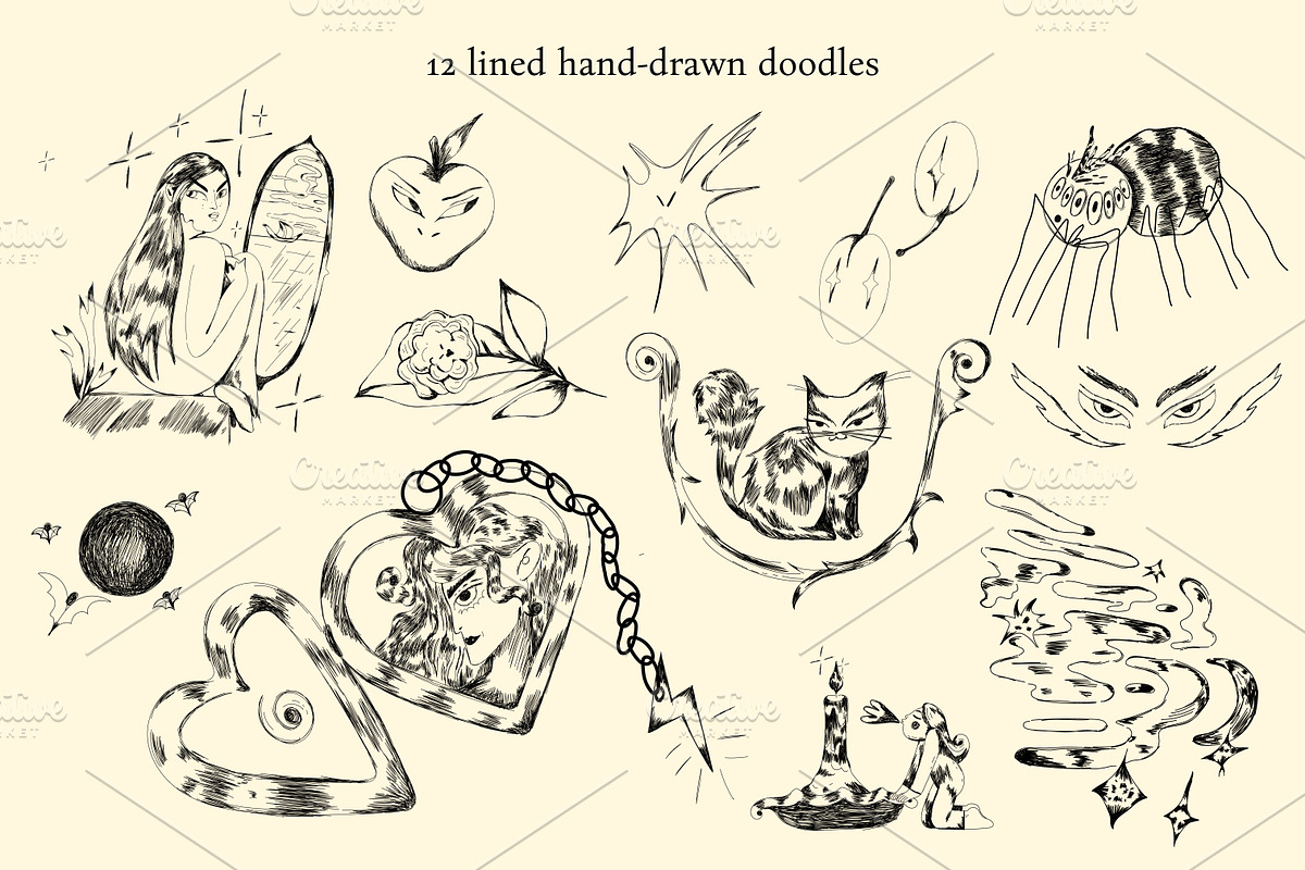 80s & 90s Vintage Spooky Graphics, a Pattern Graphic by NES.project (Photo 8 of 11)
