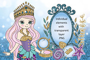 BEAUTIFUL MERMAID, a Decorative Illustration by FARAWAYKINGDOM (Thumbnail 3 of 5)