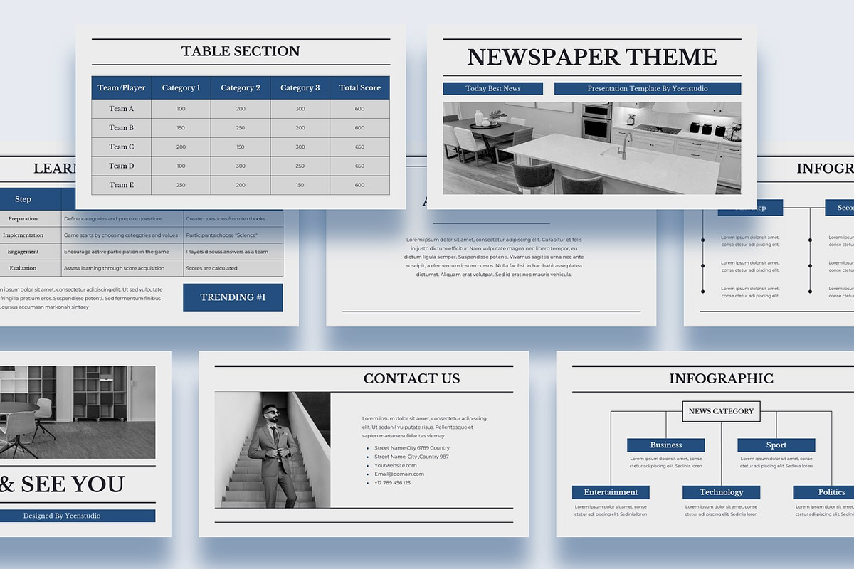 Newspaper Presentation Template preview 2