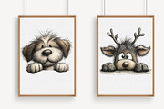 Whimsical Peeking Animal Clipart, an Illustration by Libby Wishes (Thumbnail 3 of 7)