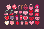Cute little Valentine's Day Clipart, an Object Graphic by PixelPaperPrints (Thumbnail 8 of 9)