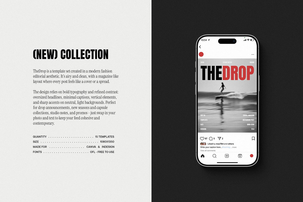 The Drop Instagram Templates, a Social Media Template by pixelbuddha.net