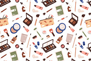 Makeup cosmetics seamless patterns, a Pattern Graphic by Good Studio (Thumbnail 2 of 6)