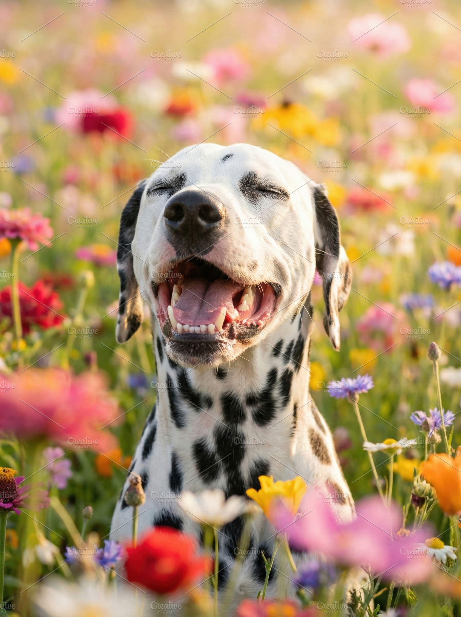 Joyful Dalmatian Happily Laughing, an Animal Photo by Virgo Studio