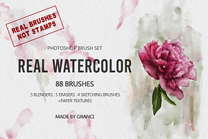 Real Watercolor Photoshop Brushes