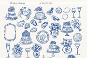 Italian Whimsical Clipart Set, an Object Illustration by Jenny Quince (Thumbnail 2 of 15)