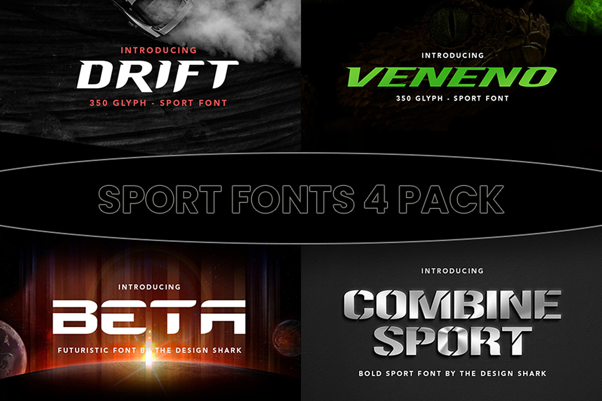Sport Font 4 Pack