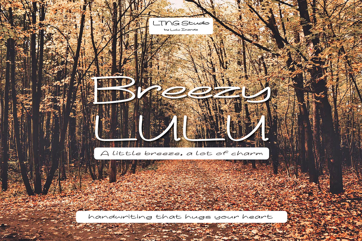 Breezy Lulu Handwritten, a Handwritten Font by LTNG STUDIO (Photo 1 of 8)