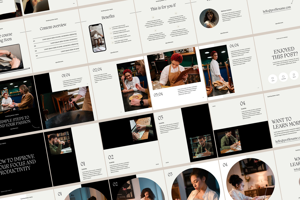 8 Business Coach Instagram Carousel, a Social Media Template by Studio K (Photo 2 of 8)