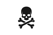 Skull & Crossbones Silhouette Vector, an Illustration by jahid234 (Thumbnail 8 of 51)