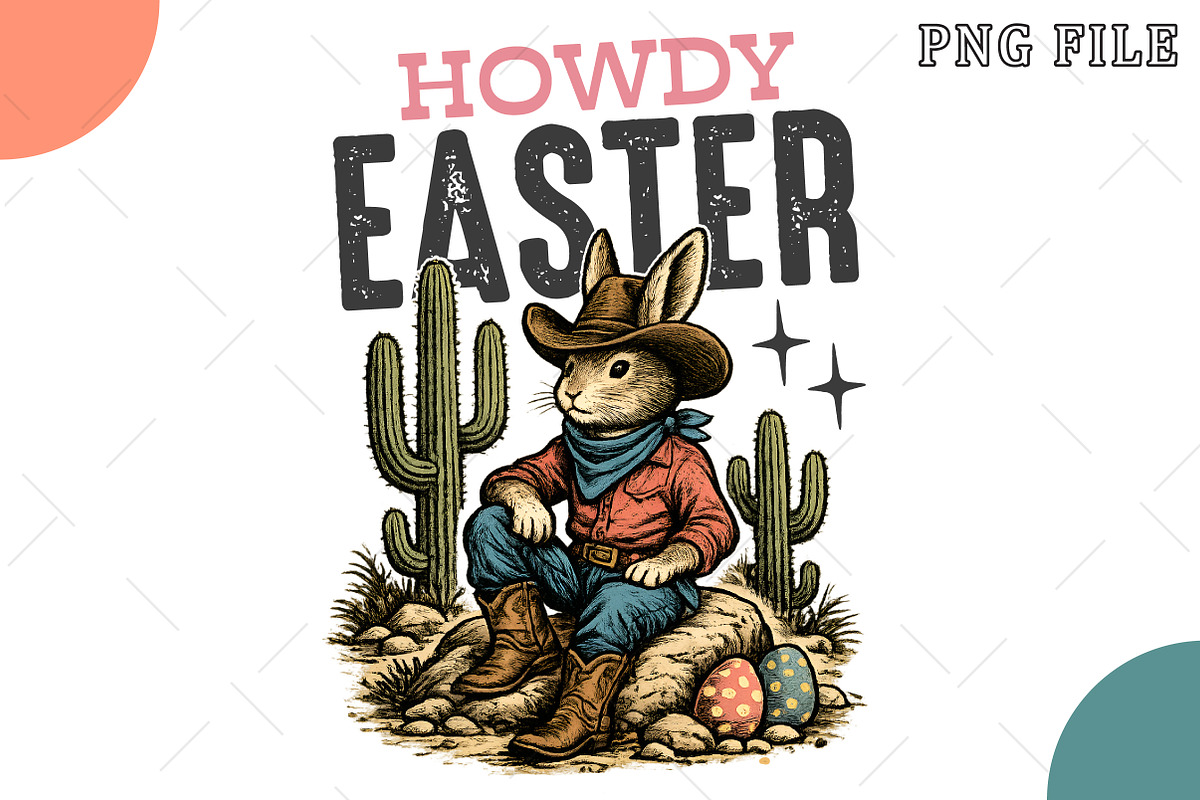Howdy Easter, Western Easter Bunny P, an Illustration by OK Design (Photo 1 of 6)