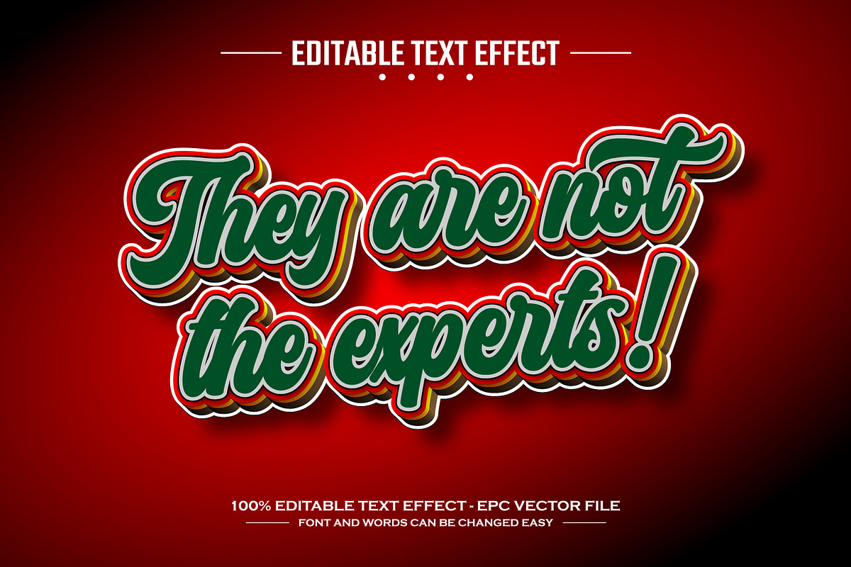 Not expert 3D editable text effect, a Layer Style Add-On by nicemorning (Photo 1 of 3)