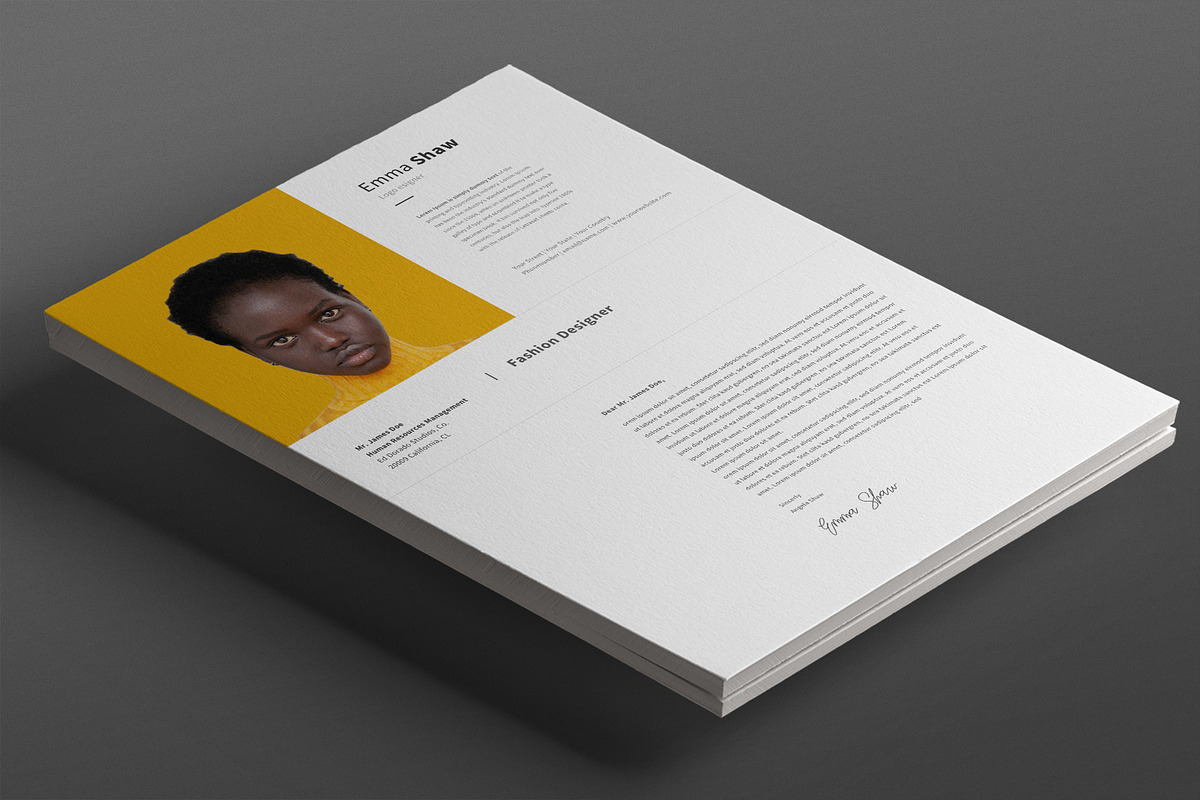 Emma Resume Template, a Resume Template by Nina Shaw (Photo 5 of 11)