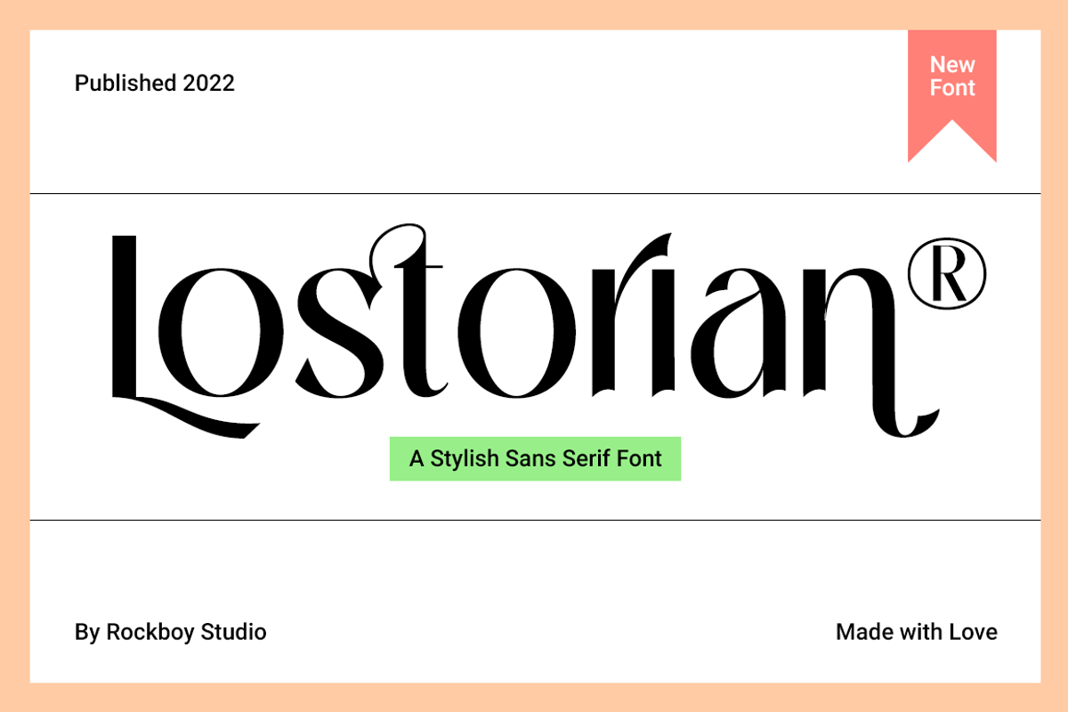 Lostorian - Modern Stylish, a Sans Serif Font by RockboyStd (Photo 1 of 12)