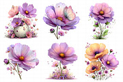 Spring Cosmos Flower Clipart, an Illustration by Daily.Designs (Thumbnail 6 of 6)