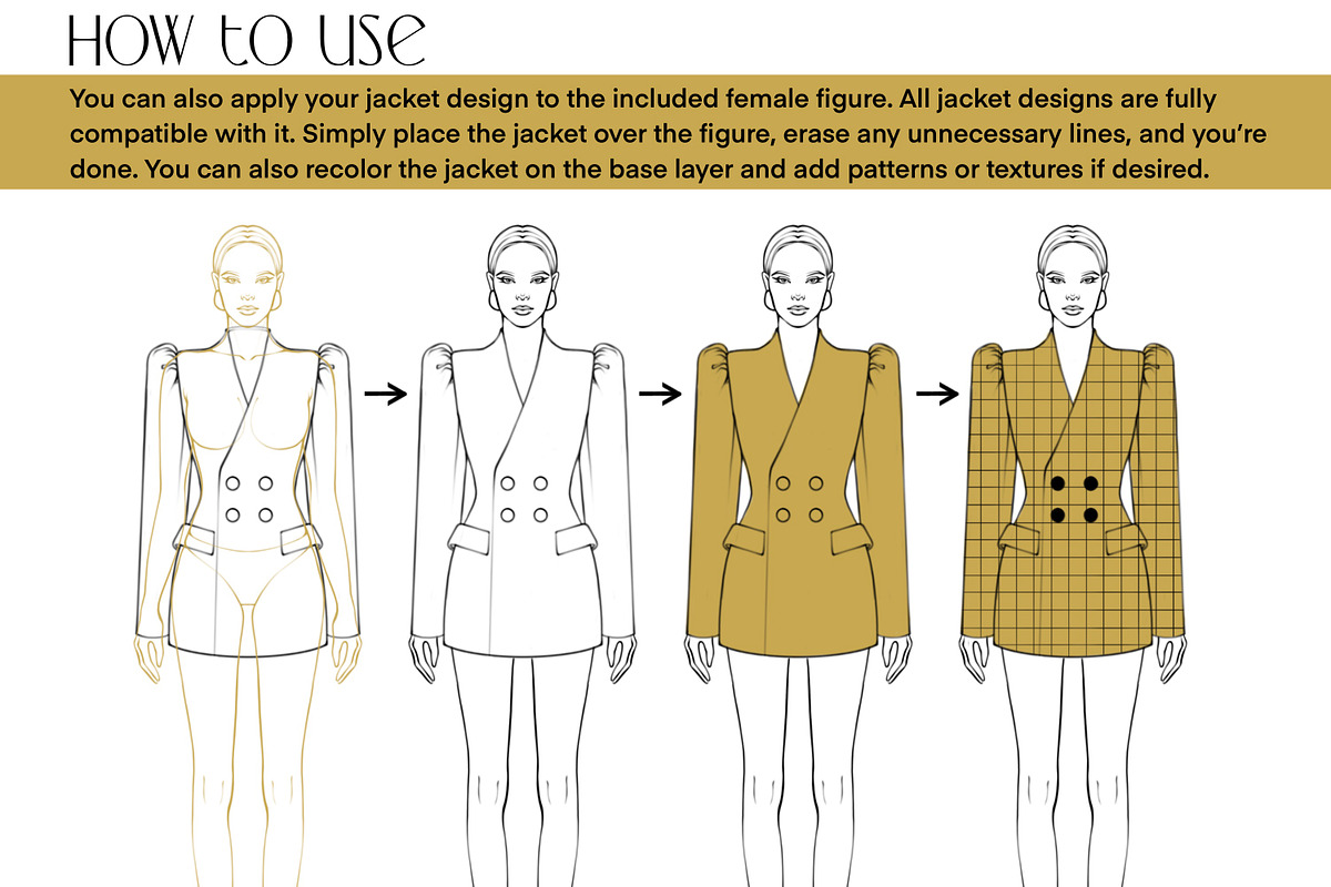 Blazer Constructor - Mix & Match set, an Object Graphic by designs.svkl (Photo 10 of 11)