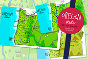 Oregon maps, an Education Illustration by Illustrationsforteachers (Thumbnail 1 of 5)