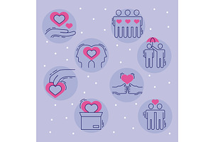 care symbol collection, an Object Illustration by studiogstock