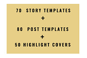 200 Black Gold Instagram Templates,, a Social Media Template by MORION (Thumbnail 2 of 7)