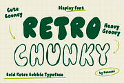 Retro Chunky Bold Bubble Font, a Handwritten Font by Nonceni (Thumbnail 1 of 10)