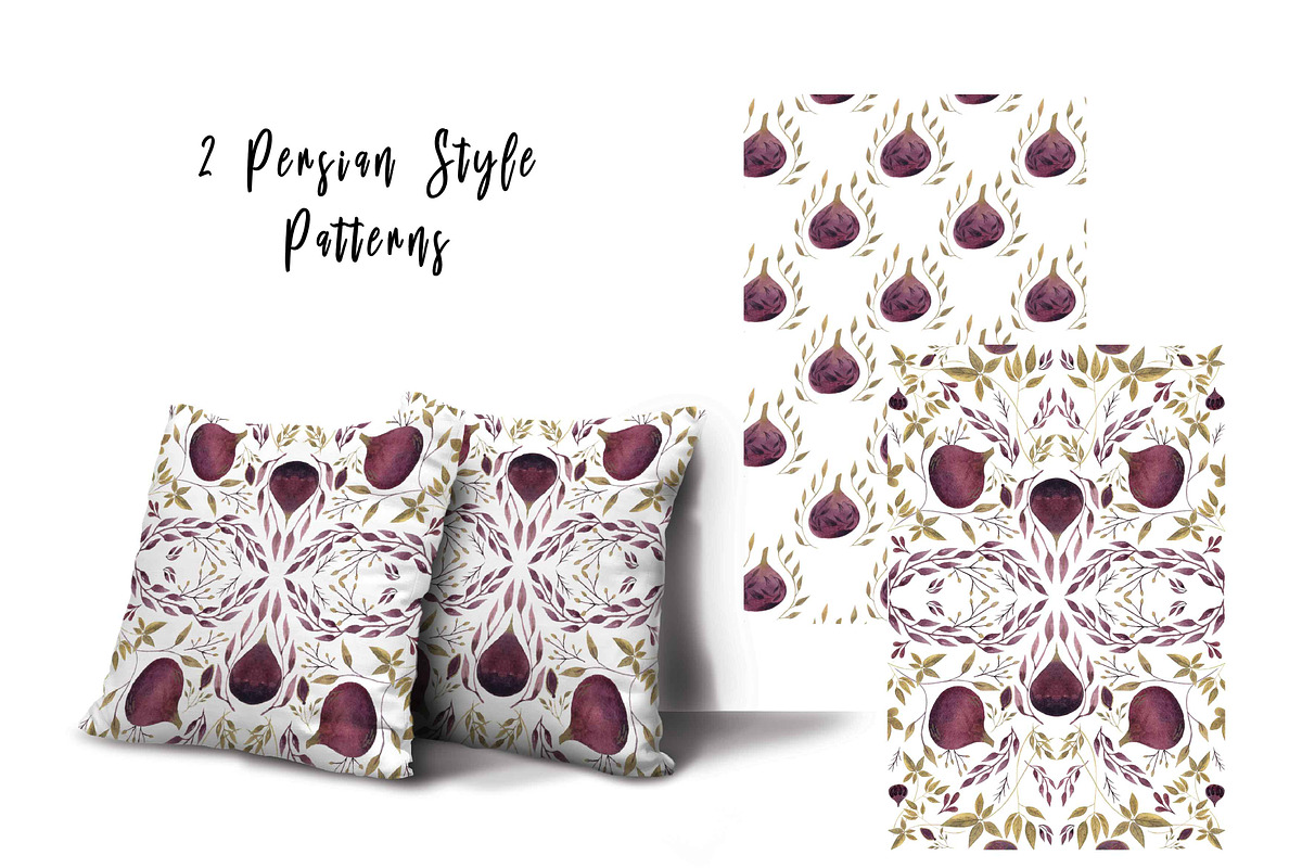 Watercolor Persian Figs, an Object Graphic by Zahra Makes (Photo 3 of 3)