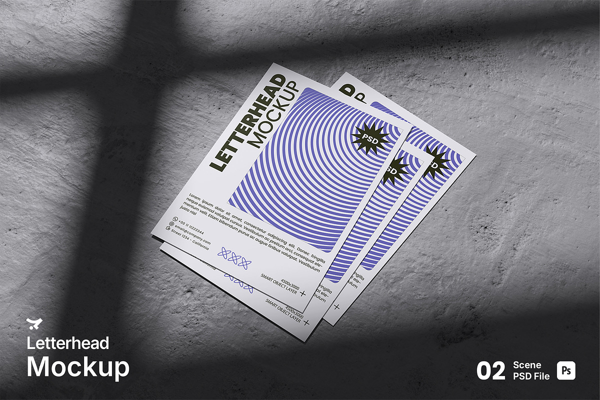 Letterhead Mockup, an Advertising Mockup by Rielismee (Photo 1 of 5)