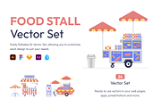 Food Stall Vector Set, a Duotone Icon by Brickclay (Thumbnail 1 of 5)