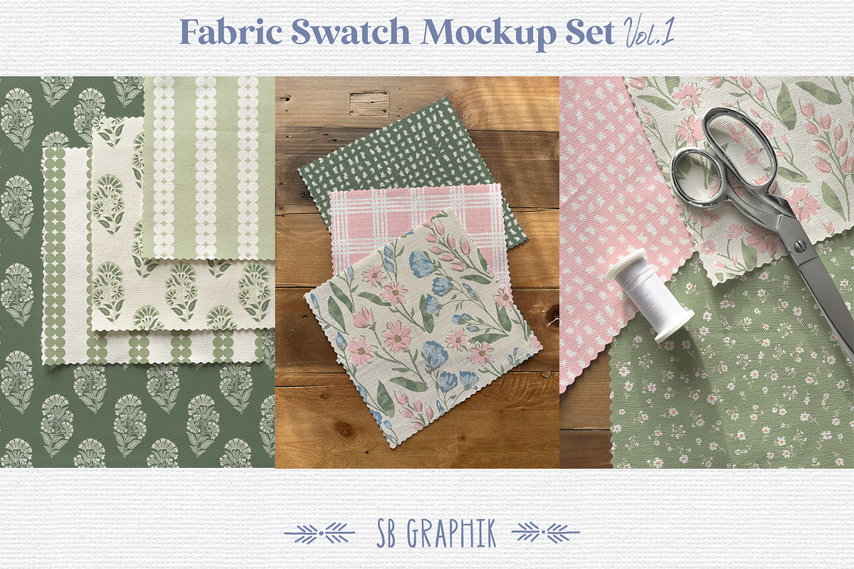 Fabric Swatch Mockup for POD fabrics, a Household Mockup by Schatzi Graphik (Photo 1 of 6)
