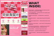 Candy Claw Nail Brand Website Design, a Landing Page Template by thecyella.co (Thumbnail 3 of 5)