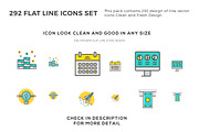 292 Flat Line Icons Pack, an Icon by Illustrato (Thumbnail 6 of 6)