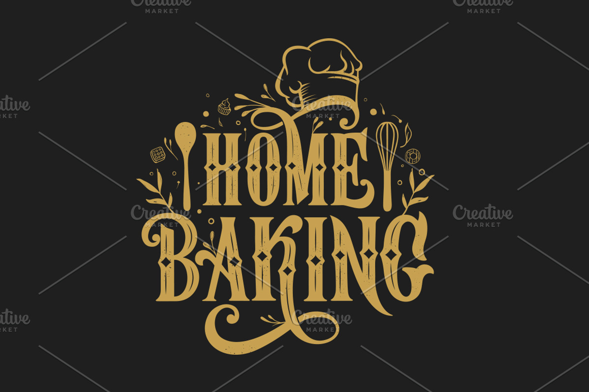 Set of vector cooking lettering, a Poster Template by Anna's Lettering (Photo 4 of 13)
