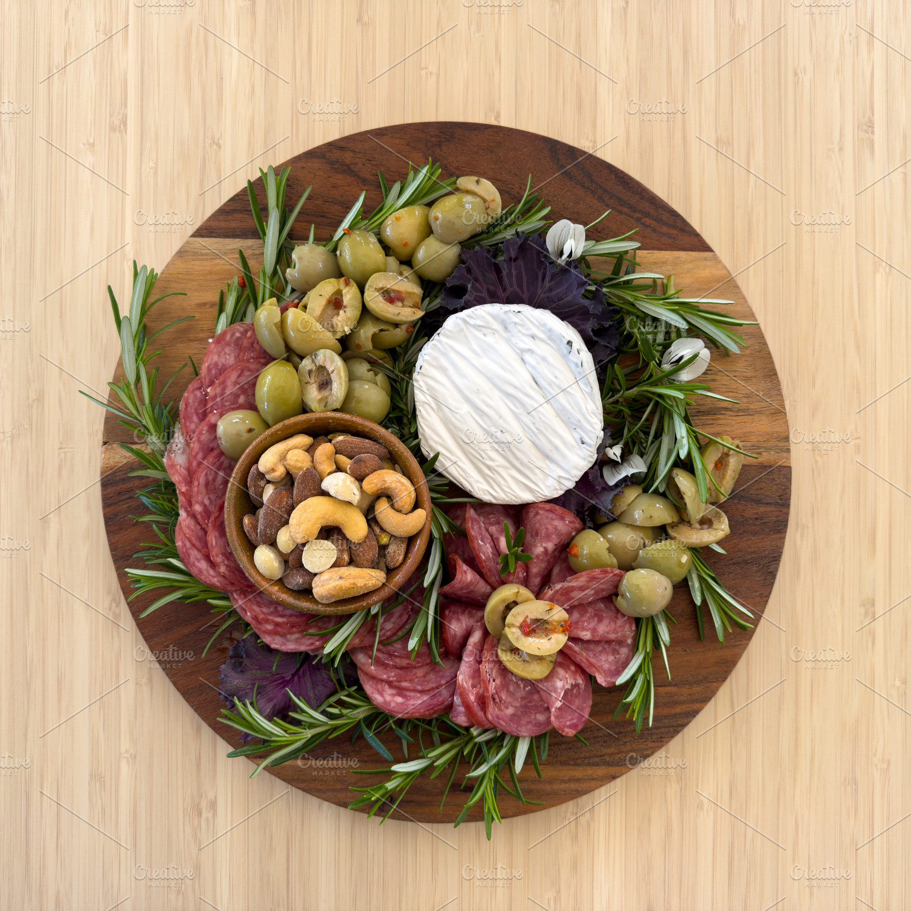 Gourmet Charcuterie Board Overhead, a Food & Drink Photo by THP Creative