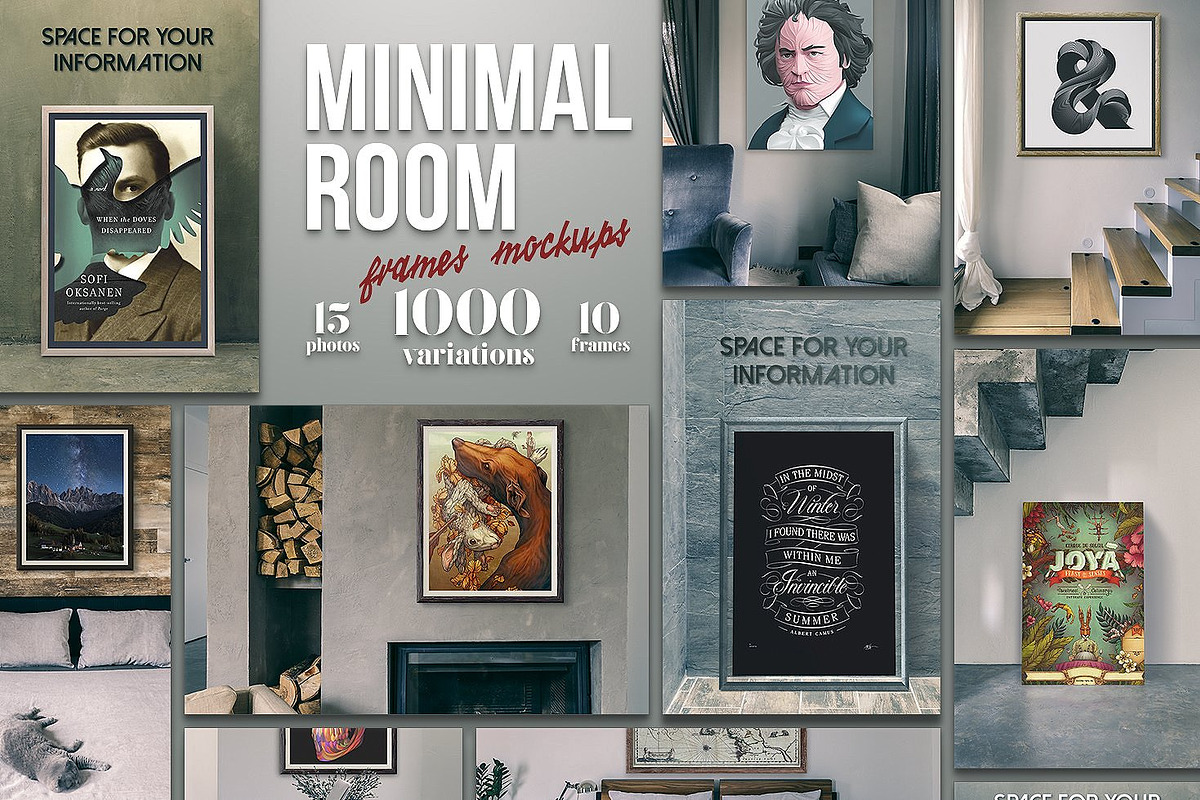 Minimal Room - Frames Mockups, a Print Template by Frisk Shop (Photo 1 of 7)