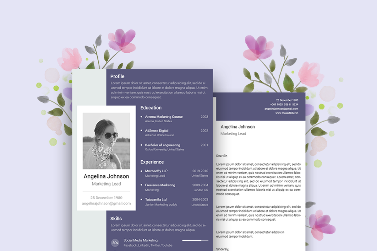 Column Resume CV, a Resume Template by AdminUIUX (Photo 2 of 5)