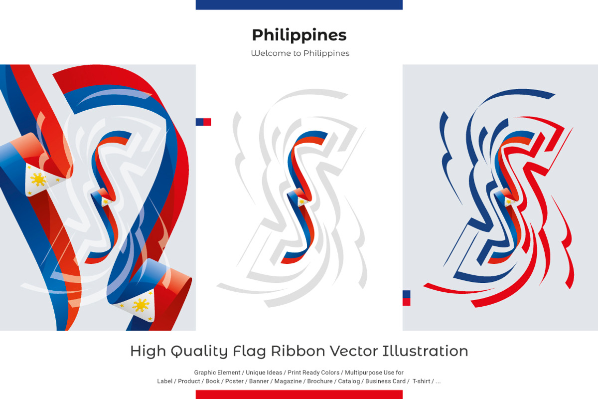 Philippines flag ribbon vector, a Templates & Theme by Simbos (Photo 1 of 9)