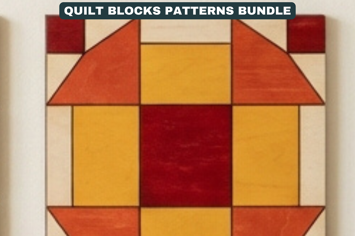 Geometric Barn Quilt Block Patterns, a Pattern Graphic by AtacanDigital (Photo 16 of 19)