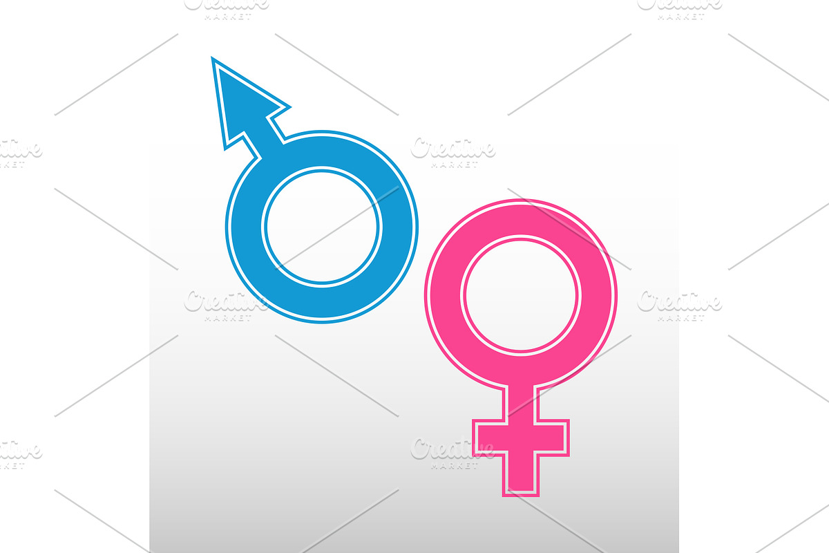 Male and female sex symbols, an Outline Icon by RODINA (Photo 1 of 3)