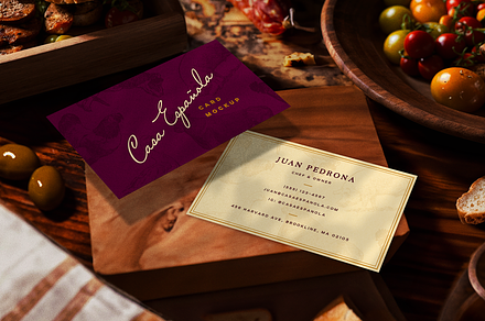 Spanish Restaurant Card Mockup