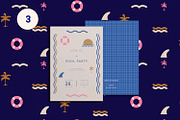 Pool Party Invitation Templates, a Flyer Template by All This Concept (Thumbnail 4 of 6)