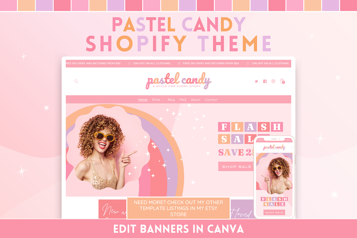Shop Banner Templates - Pastel, a Shopify Template by SunshineStudioBoutique (Photo 9 of 9)