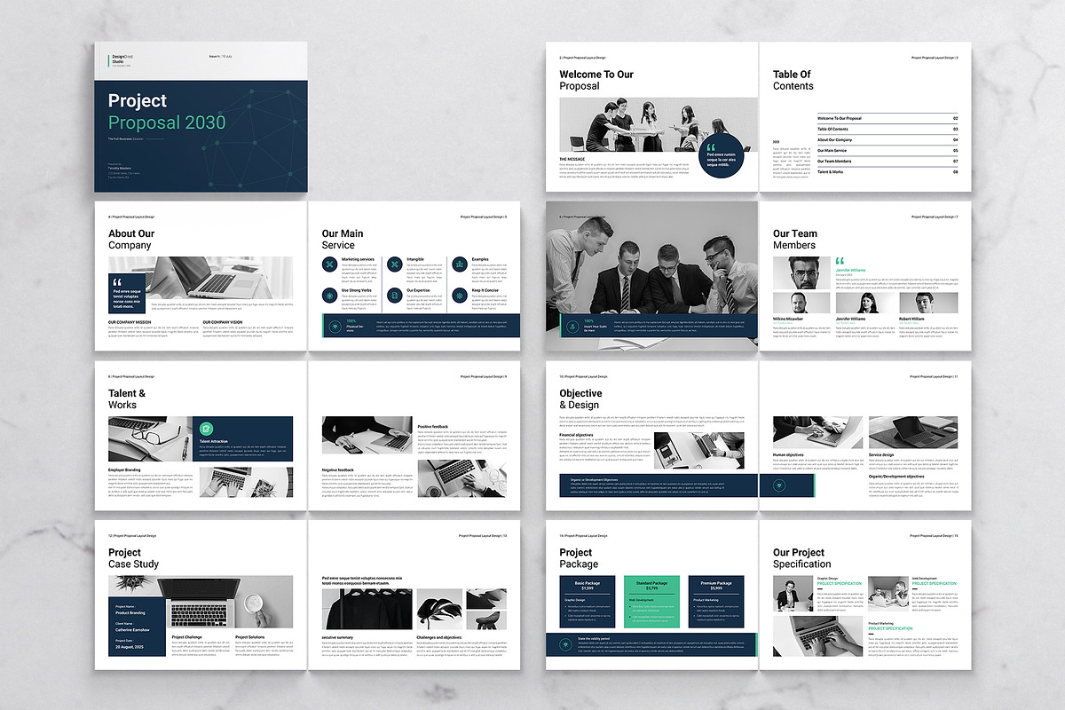 Project Proposal Template Landscape, a Brochure Template by DesignCrest (Photo 13 of 14)