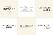 30 Minimal Typography Logo Templates, a Branding & Logo Template by PhotoMarket (Thumbnail 4 of 12)