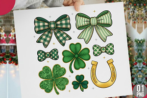 Patrick's Day Png, Coquette Bow Png, an Illustration by Designking