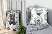 100 Teddy Bear linocut prints, an Object Graphic by DariSmartArt (Thumbnail 2 of 15)