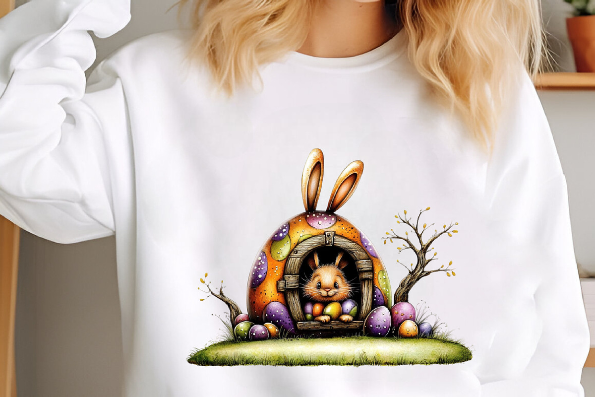 Whimsical Easter Egg House Clipart, an Illustration by designcity5 (Photo 3 of 5)