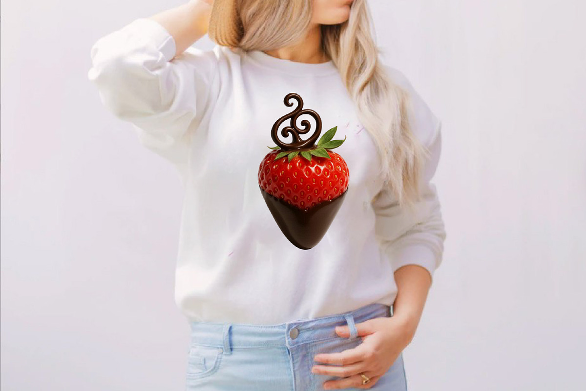 Watercolor Chocolate Strawberry Clip, an Illustration by SVGArt (Photo 2 of 7)