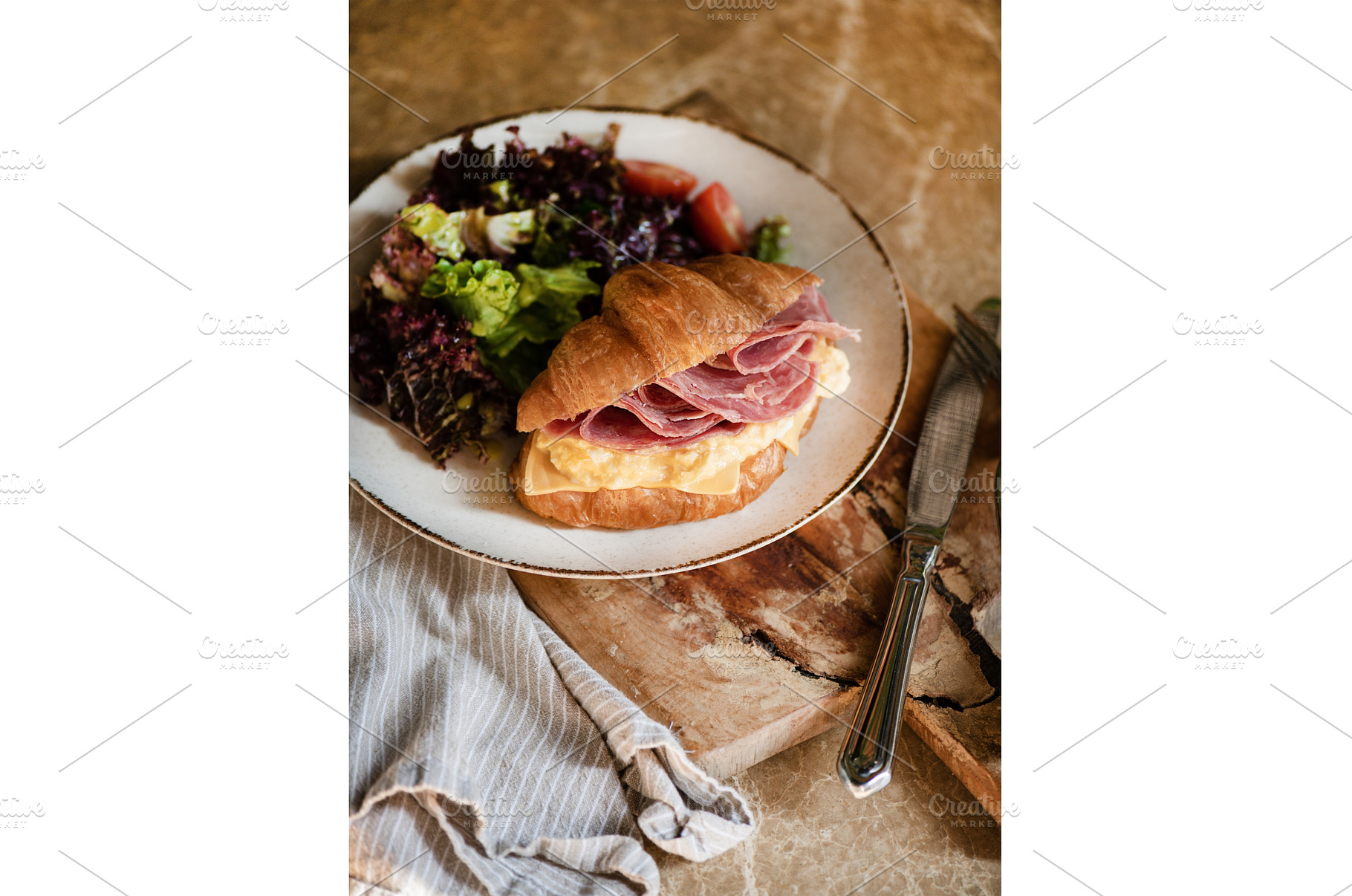 Ham, cheddar cheese and scrumbled, a Food & Drink Photo by Foxys